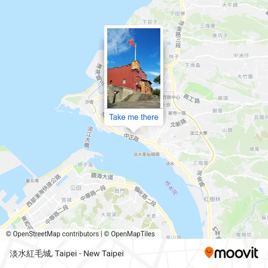 淡水紅毛城 map