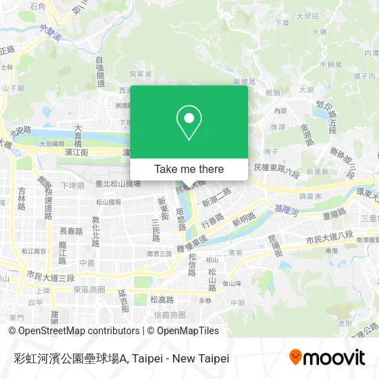 彩虹河濱公園壘球場A地圖
