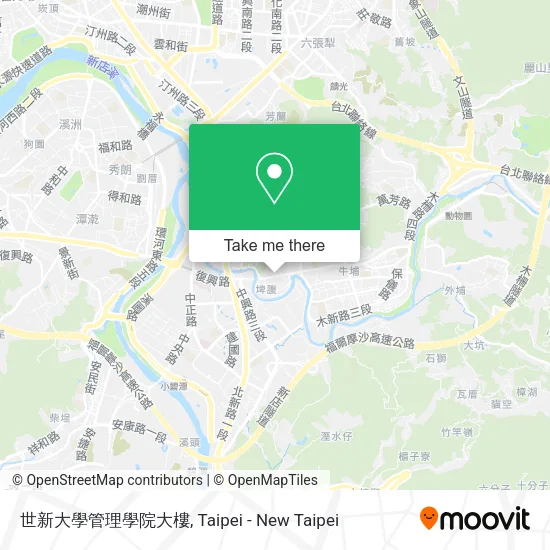 世新大學管理學院大樓地圖