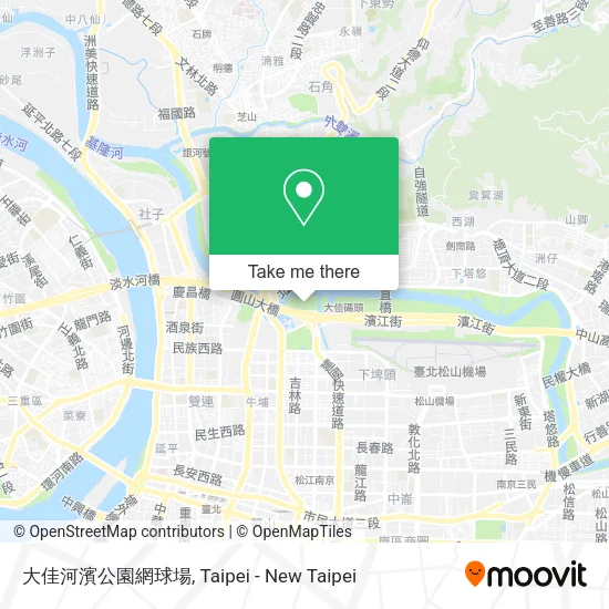 大佳河濱公園網球場地圖