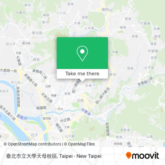臺北市立大學天母校區地圖