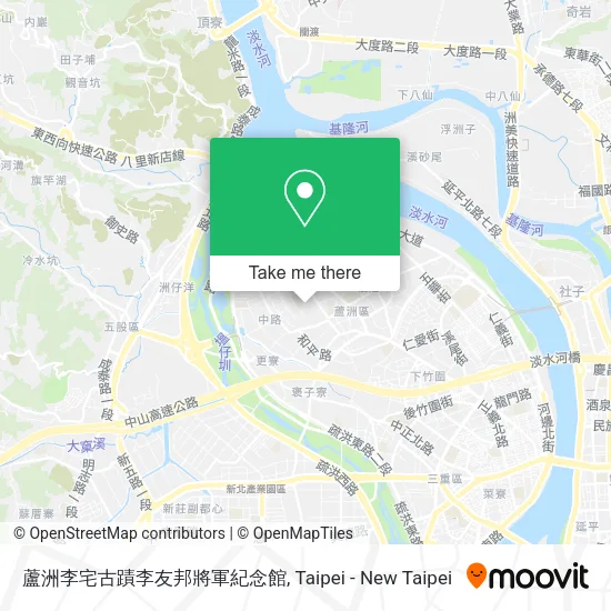 蘆洲李宅古蹟李友邦將軍紀念館地圖