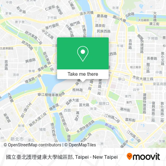 國立臺北護理健康大學城區部地圖