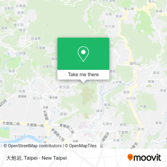 大炮岩 map