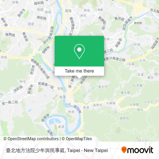 臺北地方法院少年與民事庭地圖