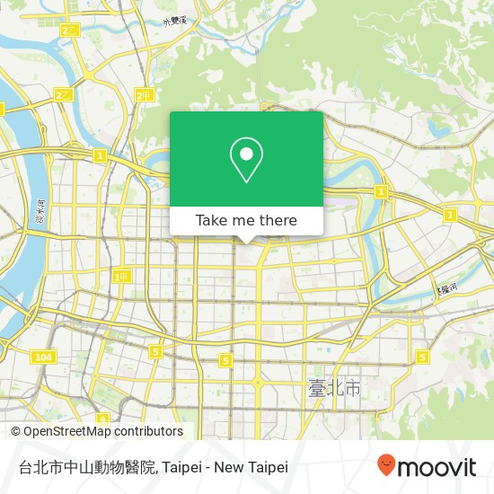 台北市中山動物醫院 map