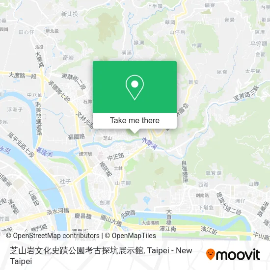 芝山岩文化史蹟公園考古探坑展示館地圖