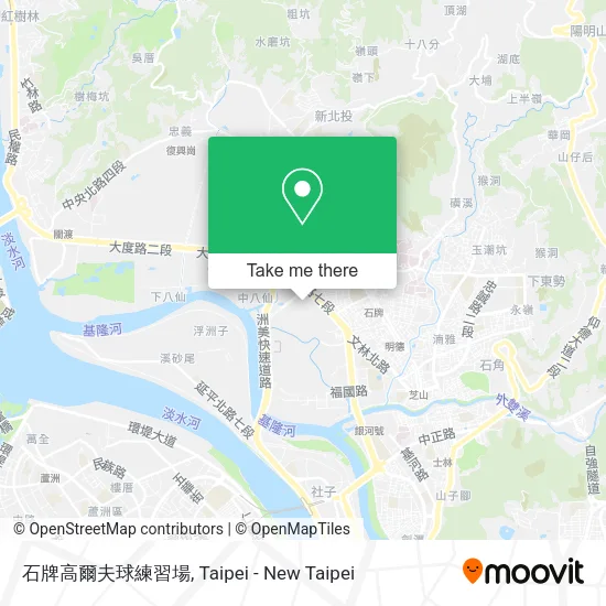 石牌高爾夫球練習場地圖