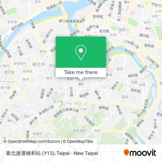 臺北捷運橋和站 (Y13)地圖