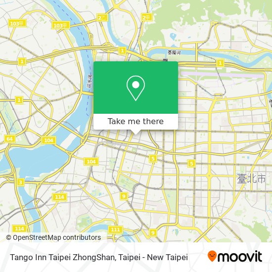 Tango Inn Taipei ZhongShan map