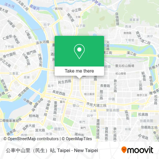 公車中山里（民生）站 map