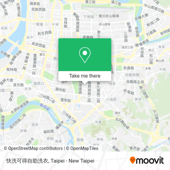 快洗可得自助洗衣地圖