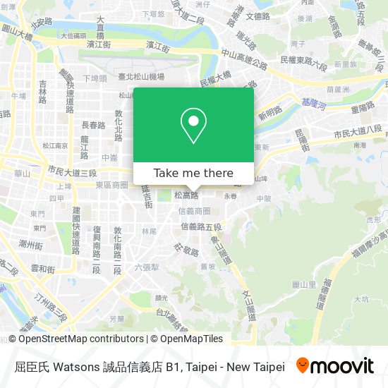 屈臣氏 Watsons 誠品信義店 B1 map