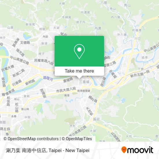 涮乃葉 南港中信店地圖
