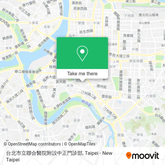 台北市立聯合醫院附設中正門診部地圖
