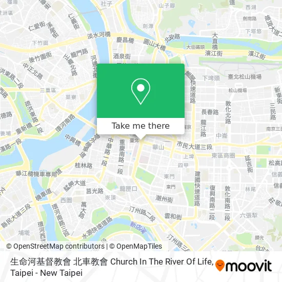 生命河基督教會 北車教會 Church In The River Of Life map