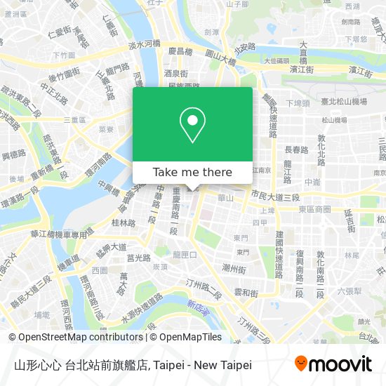 山形心心 台北站前旗艦店 map