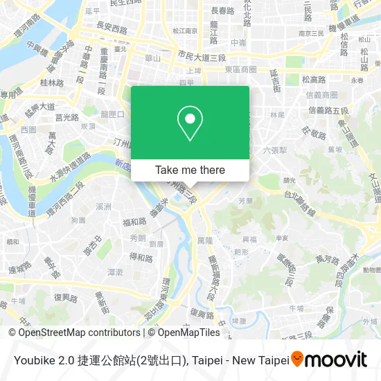 Youbike 2.0 捷運公館站(2號出口) map