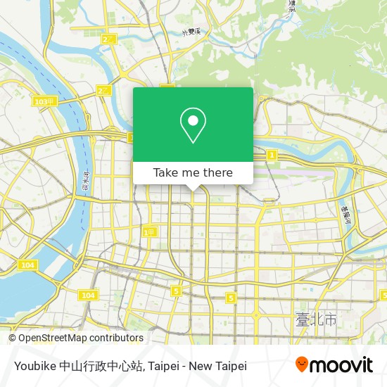 Youbike 中山行政中心站 map