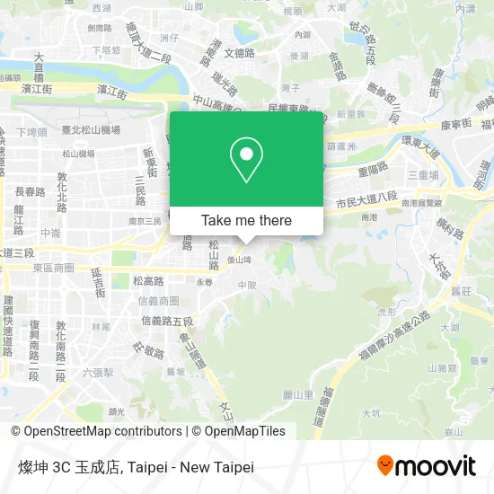 燦坤 3C 玉成店地圖