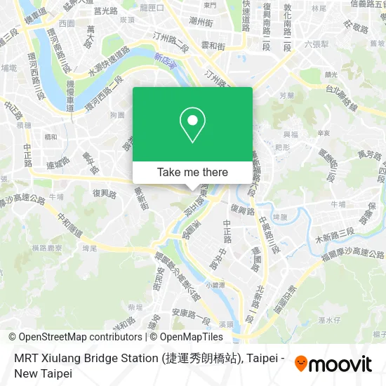 MRT Xiulang Bridge Station (捷運秀朗橋站) map