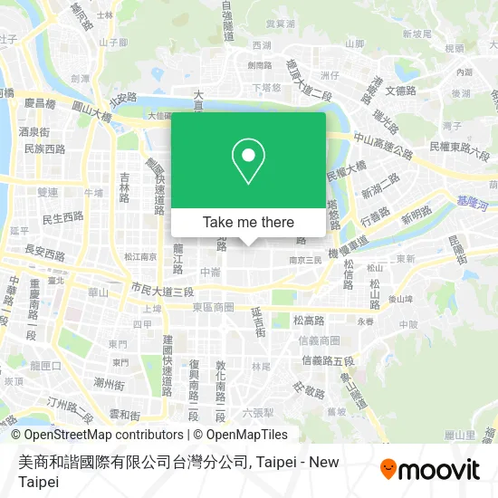美商和諧國際有限公司台灣分公司地圖