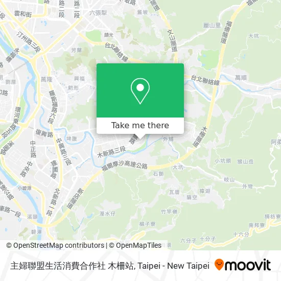 主婦聯盟生活消費合作社 木柵站 map