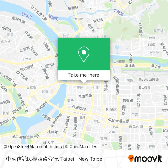 中國信託民權西路分行地圖