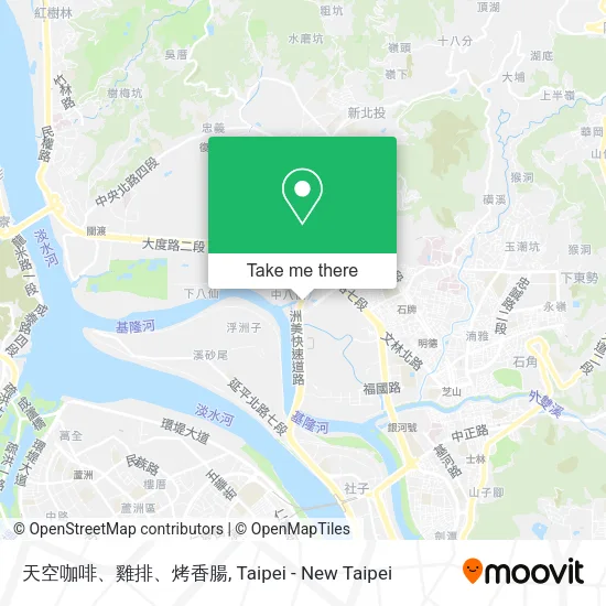 天空咖啡、雞排、烤香腸地圖