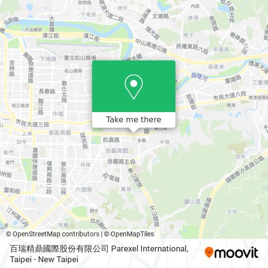 百瑞精鼎國際股份有限公司 Parexel International map