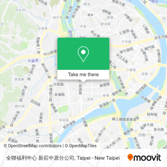 全聯福利中心 新莊中原分公司地圖