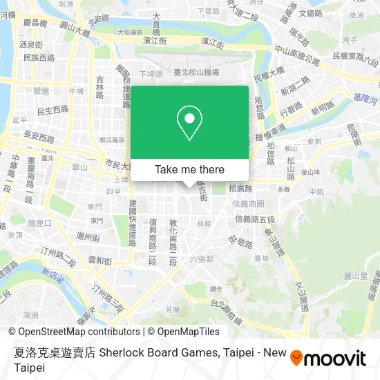 夏洛克桌遊賣店 Sherlock Board Games map