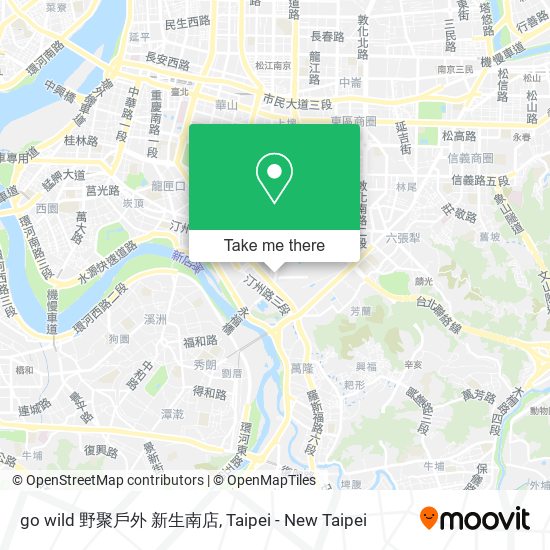 go wild 野聚戶外 新生南店 map