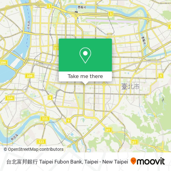 台北富邦銀行 Taipei Fubon Bank map