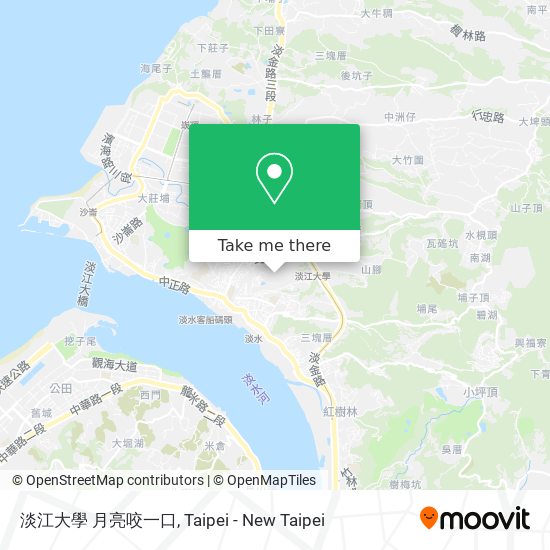 淡江大學 月亮咬一口 map