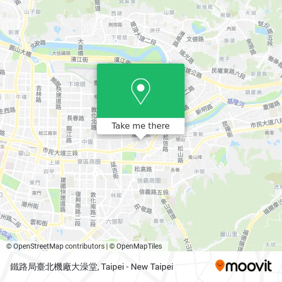 鐵路局臺北機廠大澡堂地圖