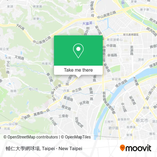輔仁大學網球場地圖