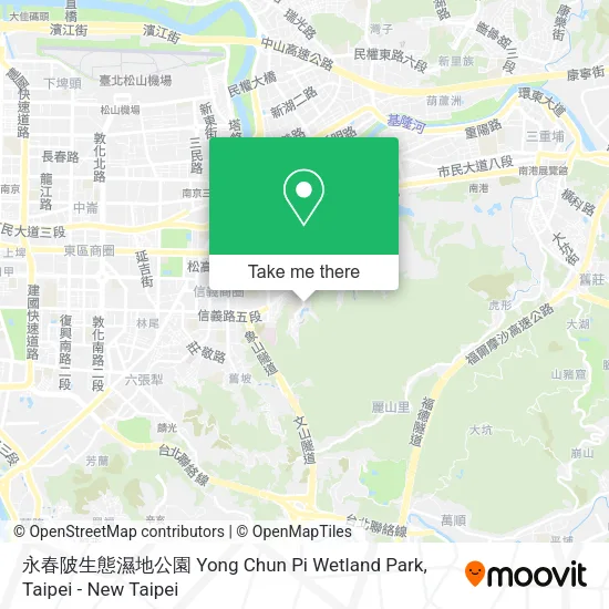 永春陂生態濕地公園 Yong Chun Pi Wetland Park map