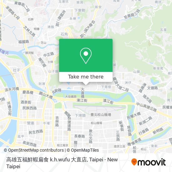 高雄五福鮮蝦扁食 k.h.wufu 大直店地圖