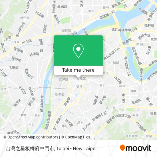 台灣之星板橋府中門市地圖