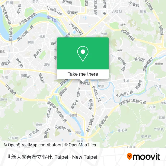 世新大學台灣立報社地圖