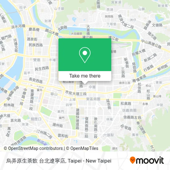 烏弄原生茶飲 台北遼寧店地圖