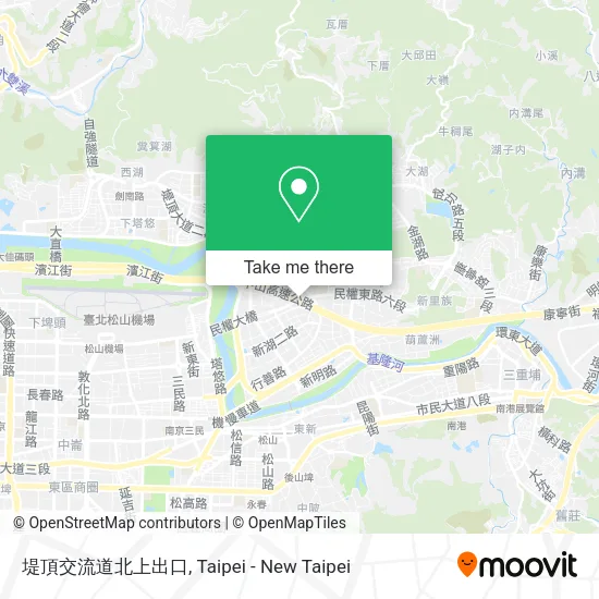 堤頂交流道北上出口地圖