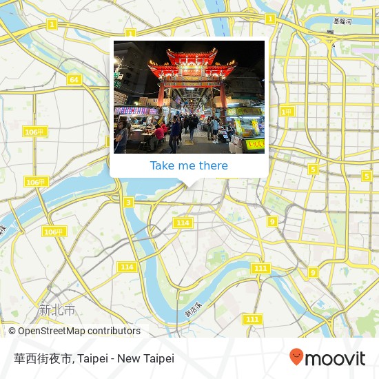 華西街夜市 map