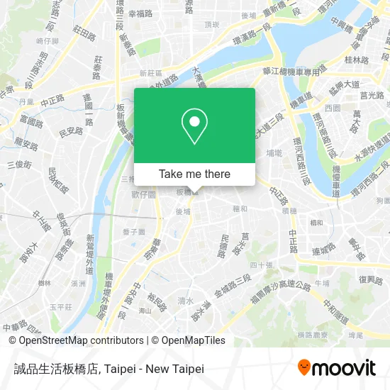 誠品生活板橋店地圖