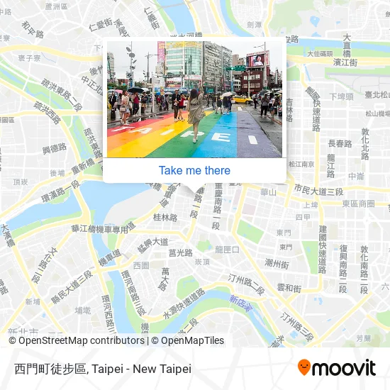 西門町徒步區 map