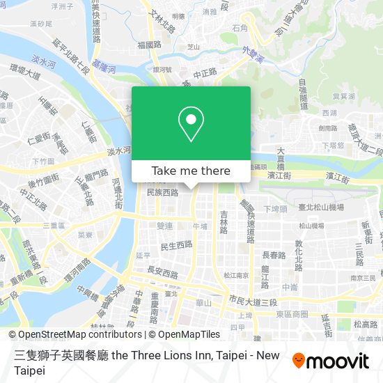 三隻獅子英國餐廳 the Three Lions Inn map