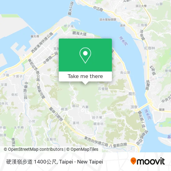 硬漢嶺步道 1400公尺 map