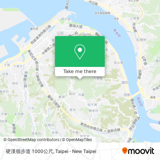 硬漢嶺步道 1000公尺 map