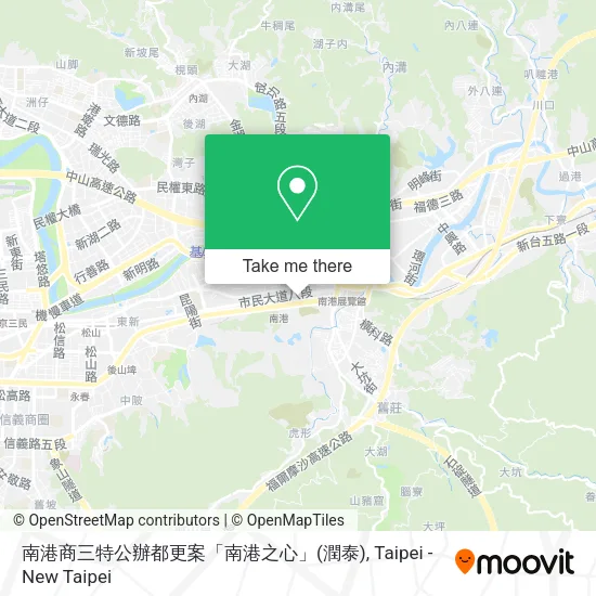 南港商三特公辦都更案「南港之心」(潤泰)地圖